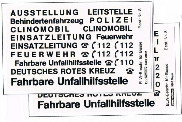 1508008 - ELW Beschriftungen - Schwarz, 2 Bogen