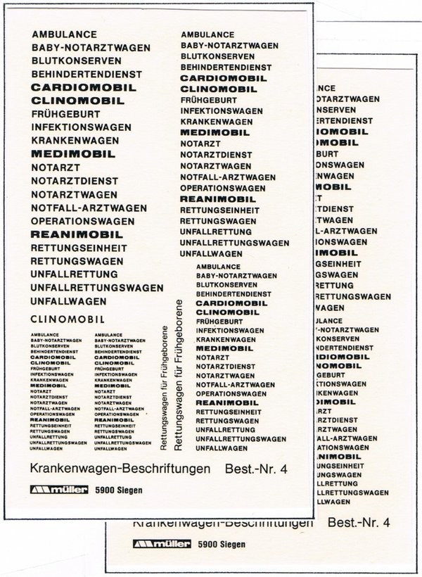 1508004 - KTW Beschriftungen - Schwarz, 2 Bogen