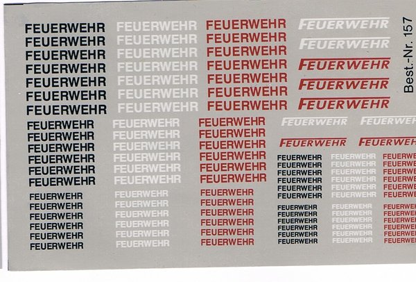 1508157 - FEUERWEHR - Schwarz, Weiß u. Rot