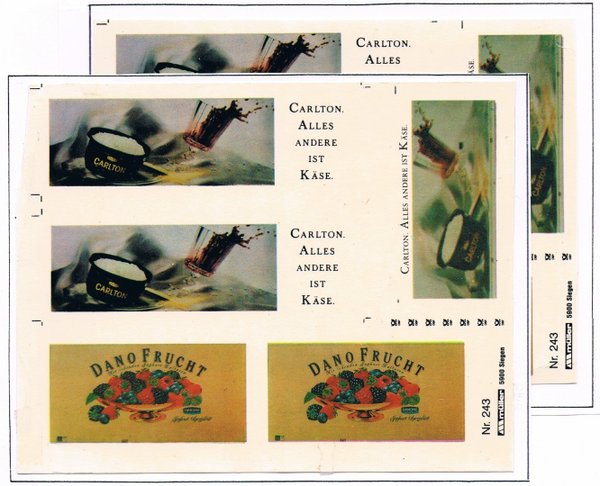1508243 - Deutsche Post Werbung "DANO/Carlton" - 2 Bogen