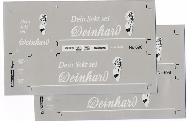 1508698 - Deinhard Sekt, 60er Jahre - Weiß, 2 Bogen