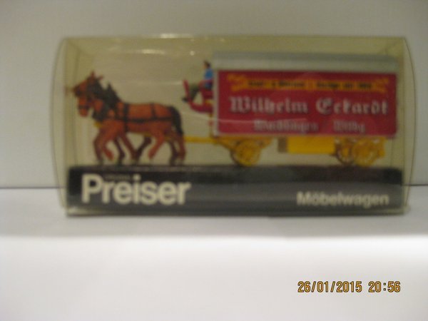 Preiser Nr, P20455 Möbelwagen Pferdegespann "Wilhelm Eckardt",