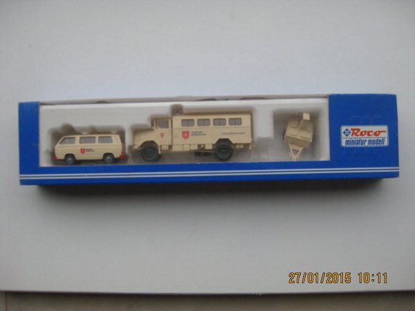 R1376 - Roco "MAN 630 L 2A mit Küchenanhänger und VW Bus T3" Sonderpreis